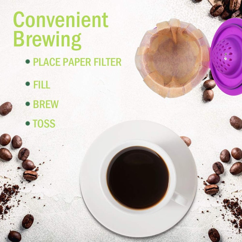 CAPMESSO Disposable Coffee Paper Filters, 100 Count Keurg Cup Coffee