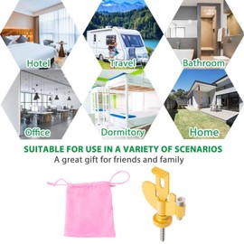 PAJWITHL Portable Door Lock - Suitable for Travel Hotels, Homes,College Apartments with Increase Security, Adjustable, Easy to Install (Yellow)