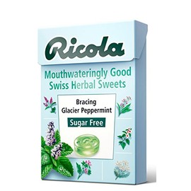 Ricola Box Sugar Free Glacier Peppermint, 45 g, Pack of 10