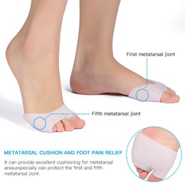 Almohadilla Protector De Juanetes Mangas Corrector Pad, Férula de Soporte de Silicona para el Dedo del pie Que Reduce el Dolor y la Comodidad, Diseño de perforación Transpirable Hombre Mujer