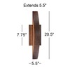 Modern Outdoor Wall Light Fixture LED Coppered Bronze 20 1/2"
