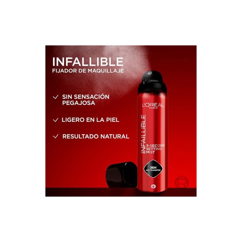 LOréal Paris Infallible Setting Mist Fijador de maquillaje, Regular 75ml