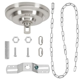 Heavy Duty Light Fixture Canopy Kit, 5.3 Inches Diameter & 5.9 Feet Chain Ceiling Mounting Hardware, Swag Light Kit Light Fixture Mounting Bracket for Hanging Light