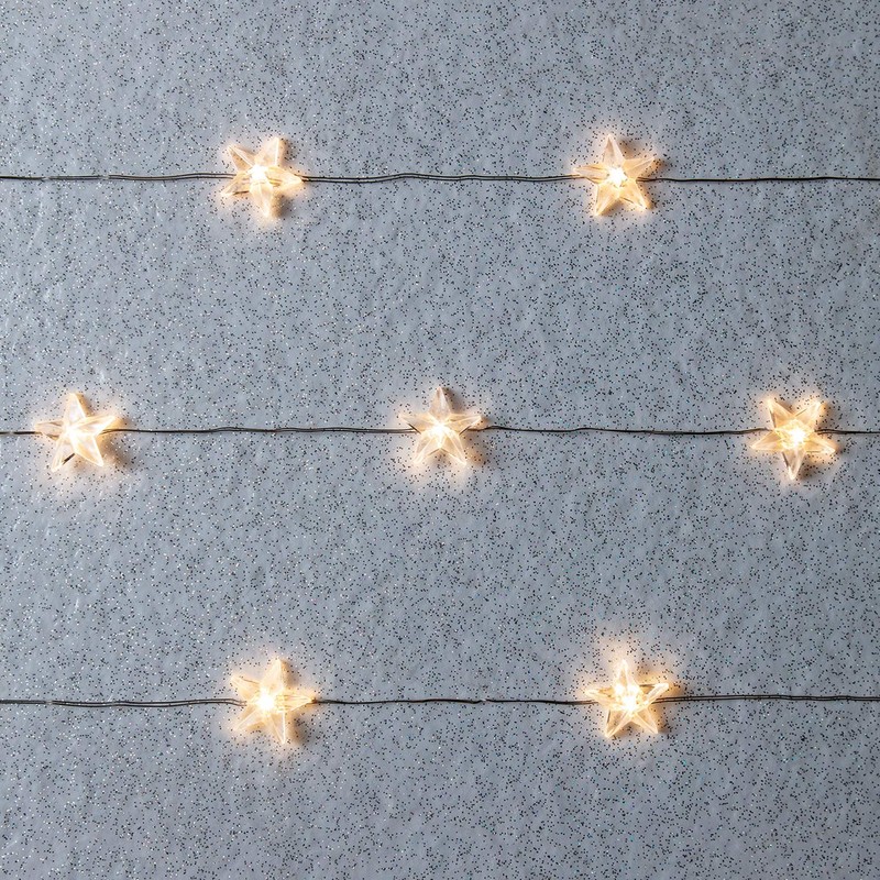 Lights4fun Christmas Star Fairy String Lights with 50 Micro Warm