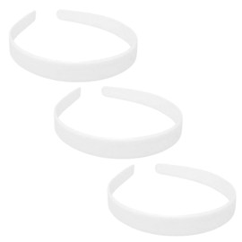 Topkids Accessories Plastic Alice Bands Hair Bands Head Bands Black Clear Tortoise Tort Brown Hairband Headband Aliceband Women Girls Men Boys Wide Teeth Comb - Pack of 3 (1.5cm White)