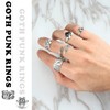 MILACOLATO 49PCS Vintage Silver Punk Rings Knuckle Rings Set for