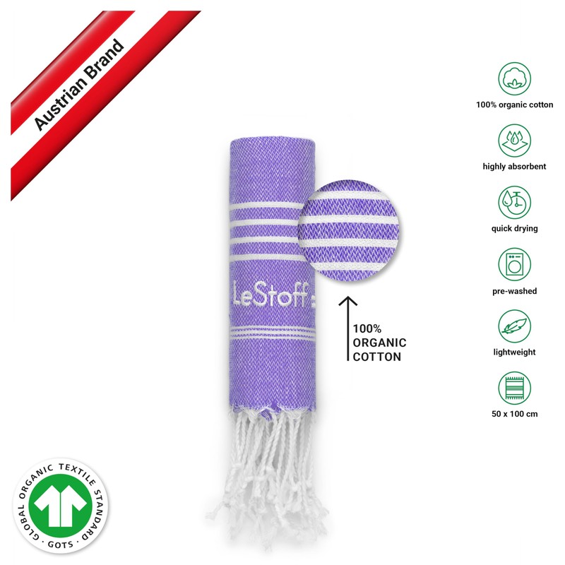 LeStoff Premium Hammam Towel - 100% Organic Cotton - Pre-washed
