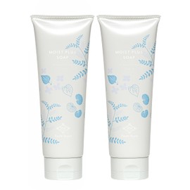 Ceramide Raw Soap, Moist Plus Soap, Set of 2, Comfortable Foam You Don't Want To Drop Luang Luan, Fullerene, CICA Facial Washing Soap, Additive-Free, Sensitive Skin, Clay, Blackheads, Pores, Dullness,