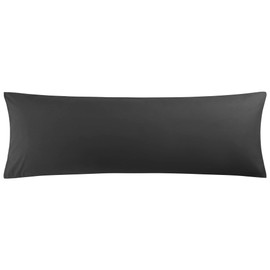PiccoCasa Hugging Pillow Cover Envelope Microfiber Solid Nordic Long Pillowcase Hotel Quality Soft Washable 1PC Black 50x150cm