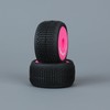 METHOD RC Pre-glued NitraGrip 1/24 Buggy Tires 7mm Hex Pink
