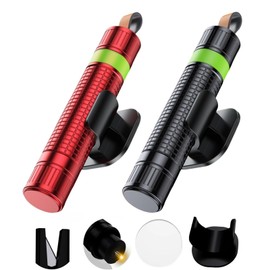Seoulish Window Breaker Seatbelt Cutter,2 in 1 Car Safehammer Window Punch Emergency Escape Tool,Safety Hammer Glass Breaker Seat Belt Cutter Keychain Underwater for Automotive (2, redblack)