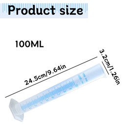 Thyonta Plastic Double-sided Scale Measuring Cylinder Liquid Measuring Cylinder Laboratory Blue Line PP Measuring Cylinder Reagent Plastic Rain Measuring Cylinder Measuring Cup 100mL Blue Line