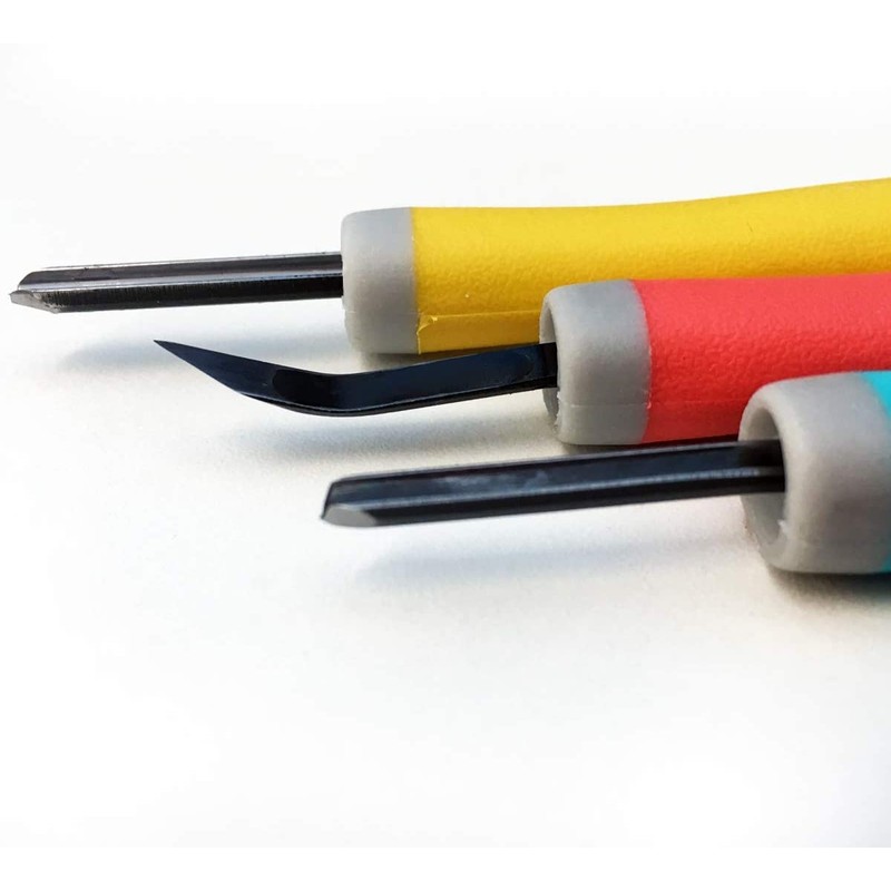 Set of 3 Chisels, Rubber Hammer Chisel, Small Set, Cap