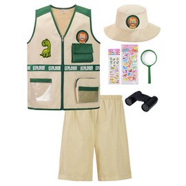 ReliBeauty Children's Researcher Costume Set, 130 cm