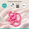 Mordedera para Bebé MatchStick Mini Monkey Mordedor, Rosa (Pink), 10 cm