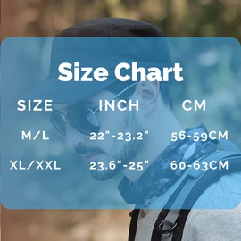 Pyrafox Men's Waterproof Army Cap M-XXL Large Head Military Hat, navy