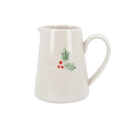 Gisela Graham Christmas Decoration Ceramic Mini Jug with Holly