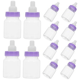 Ciieeo 12Pcs Shower Candy Bottles Transparent Creative Milk Bottle Candy Boxes for Weddings Birthdays Unique Party Favors Eye Catching