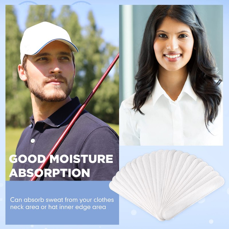 Gejoy Golf Hat Liner Absorbent Sweat Pad Disposable for Baseball