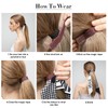 Ponytail Extensions, 40 cm Velcro Wrap Wavy Ponytail Extension Hairpiece