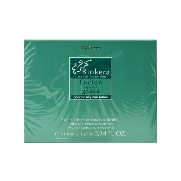 Salerm Biokera Specific Oily Hair Lotion with Indian Cress Extract