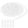 PATIKIL White Plastic Chain, 39 ft 6mm Safety Barrier Chain