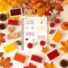 15Pcs Fall Wooden Rubber Stamps Set Autumn DIY Craft Card