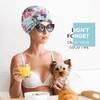 Innelo Gorro Ducha Lujo Mujer Reutilizable Impermeable Doble Capa Correa