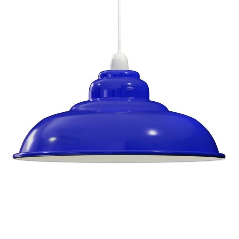 DCVOLTAGE Retro Ceiling Pendant Lamp Shade Navy Blue Metal 32