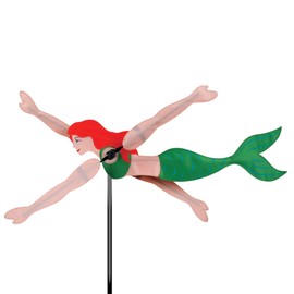 Whirligig Spinner Mermaid 29" – Enchanting Ocean-Themed Design, Weather-Resistant Outdoor Decor, Durable & Lightweight for Patios, Yards, and Gardens - Eye-Catching Wind Spinner