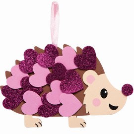 Baker Ross Heart Hedgehog Decoration Kits - Pack of 5, Valentines Crafts for Kids (FC452)