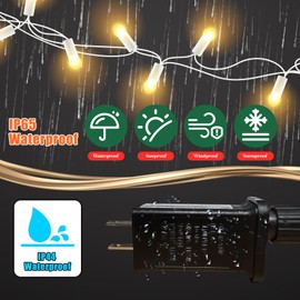 GALACOVE Christmas Tree Decorations, 11FT 350 LEDs Star String Lights, Waterfall Lights with Tree Topper, 8 Modes & Timer Outdoor Lights for Outdoor Holiday Decorations Party New Year Holiday