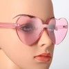 Maxdot Heart Shape Sunglasses Rimless Transparent Heart Glasses Party Favors