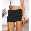AnotherChill Women's Low Waist Micro Mini Skorts Skirt with Built-in