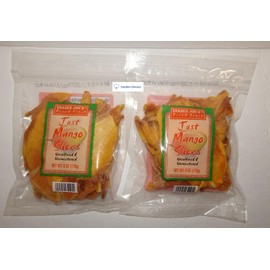 Trader Joe's Dried Fruit Just Mango Slices Unsulfured & Unsweeted 6oz 170g (Two Bags)