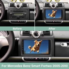 carshome Radio Para 2005-2010 Smart Fortwo reproductor de estéreo para coche GPS Carplay
