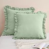 LINENOVA Ruffled Pillow Cases Set of 2 - European Size