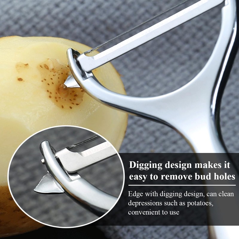 Berglander Peeler, Stainless Steel Potato Peeler, Sharp and Heavy Duty