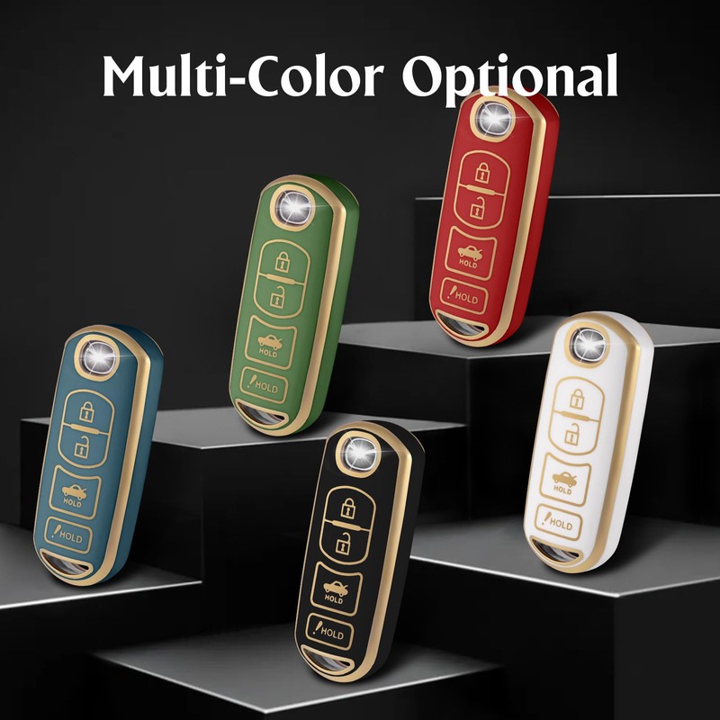 WORCAS Soft TPU Key Fob Cover Case Compatible with Mazda