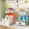 Delamu 2 Pack Metal Bathroom Organizers and Storage, 2 Tier