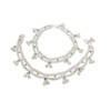 Traditional Indian Jhanjar Silver Bells Anklet Payal Set for Women