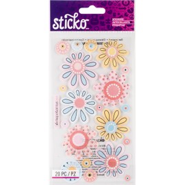 Sticko Sticker Vellum Crazy Daisies (20 Piece) SPVM38, Other