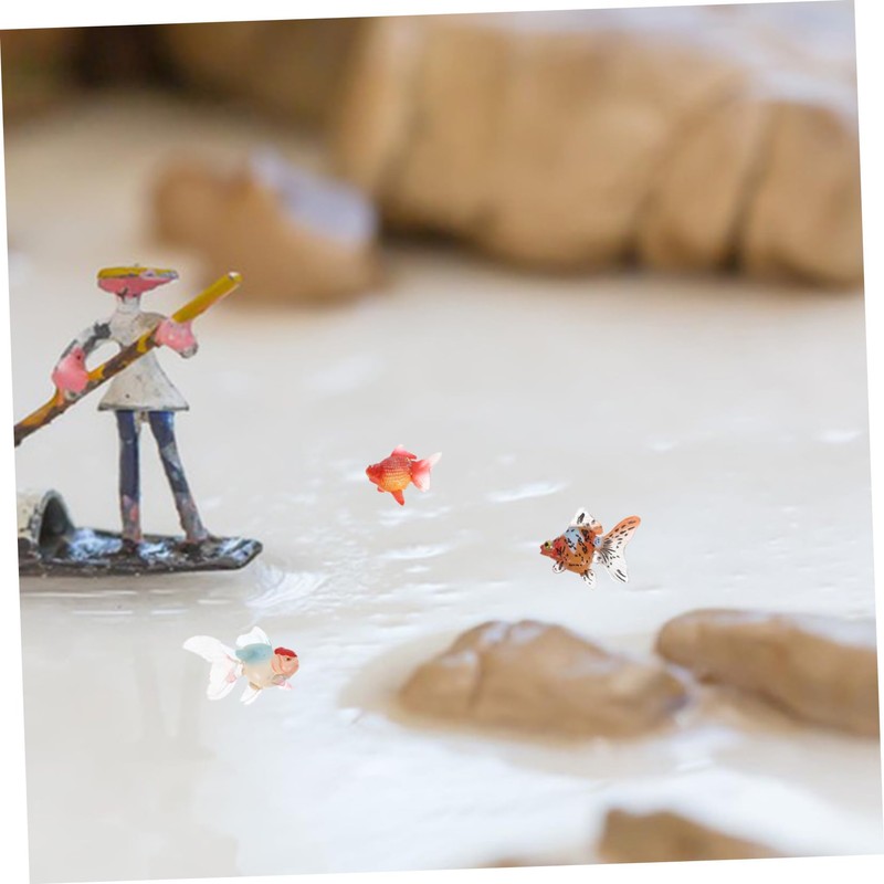 ERINGOGO 4pcs Goldfish Model Fish Figurine Simulation Animal Figure Goldfish