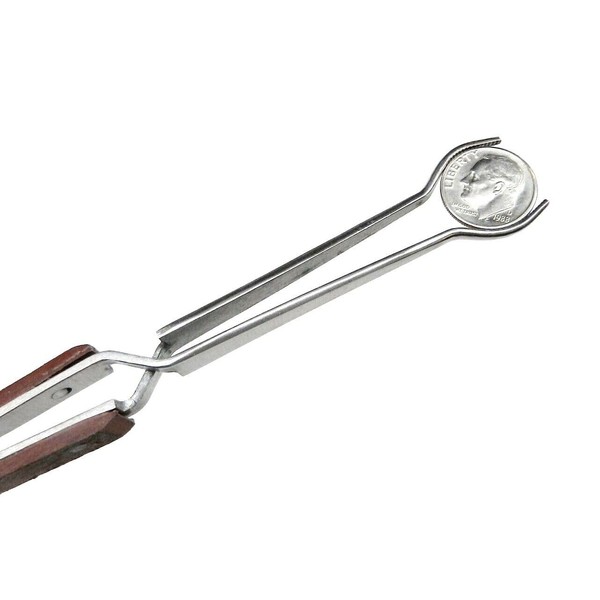 Fiber Grip Cross Lock Tweezers Round Tips Self Holding Locking