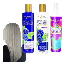 Shampoo + Mascarilla Mora Matizadora + Termoprotector Nekane