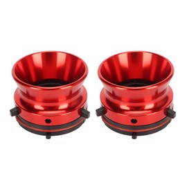 1 Pair Nab Hub Adapters, 10 Inch Aluminum Alloy Nab Hub Adapter Reel to Reel Opener Nab Reel Hub Adaptors for ReVox for Akai for Teac (Red)