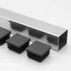 4pcs Square Pipe Cap End Cap for Square Pipe Resin