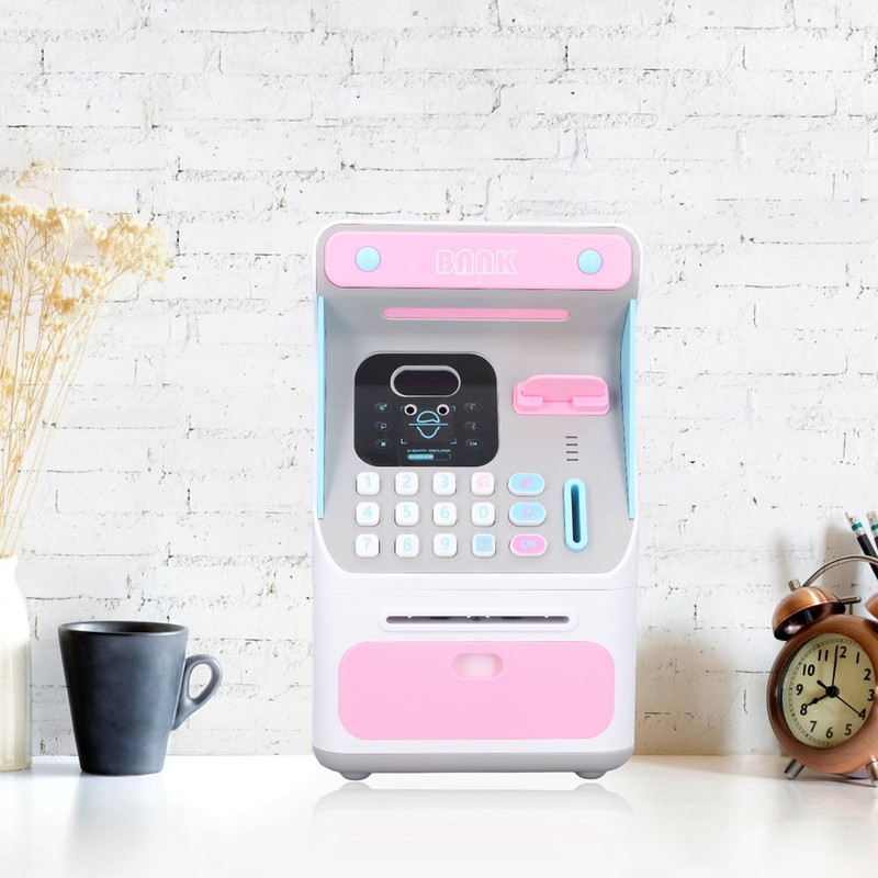 Kids ATM Savings Money Bank Large Capacity Password Safe Face