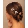 Teyglen Simple Rhinestones Crystal Bride Wedding Hair Comb Set Hecho