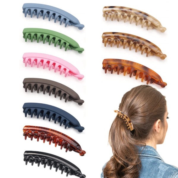 Unbranded 10 Pieces 5.1 Inch Large Banana Clips Nonslip Clincher